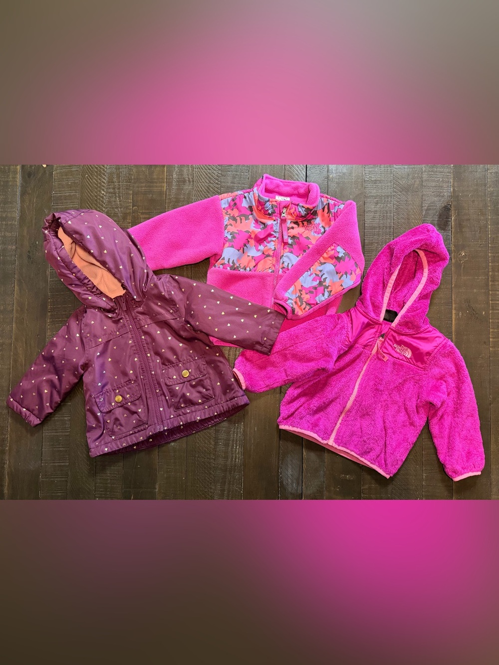 (3 Pieces) Baby Girl Outerwear, Size 12-18 Months